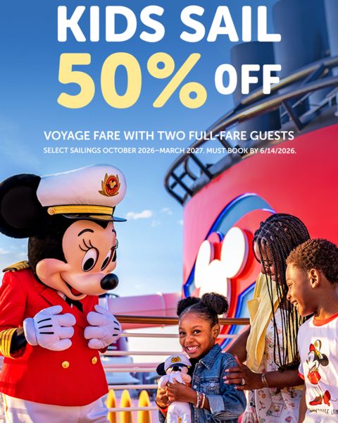 Disney Cruise Line - Kids Sail 50% off